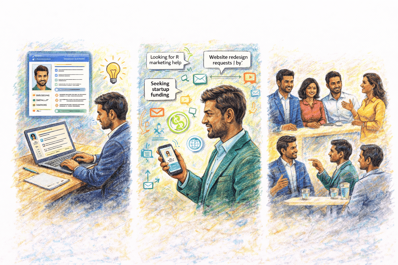 Position.Social workflow from profile setup to authority-building participation